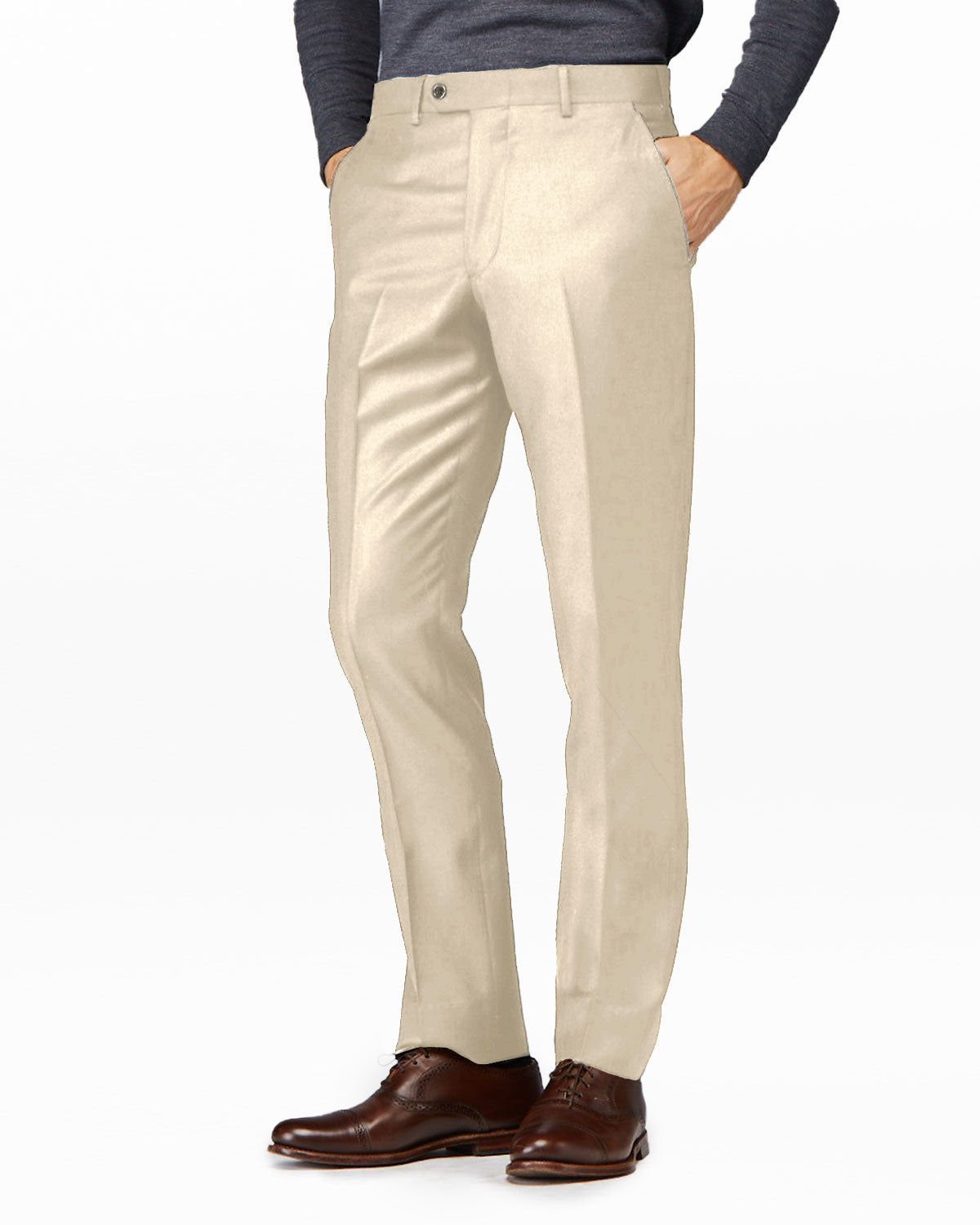 Super 120s Wool Flannel, Ivory Hertling USA Super 120s Wool Flannel, Ivory Hertling USA