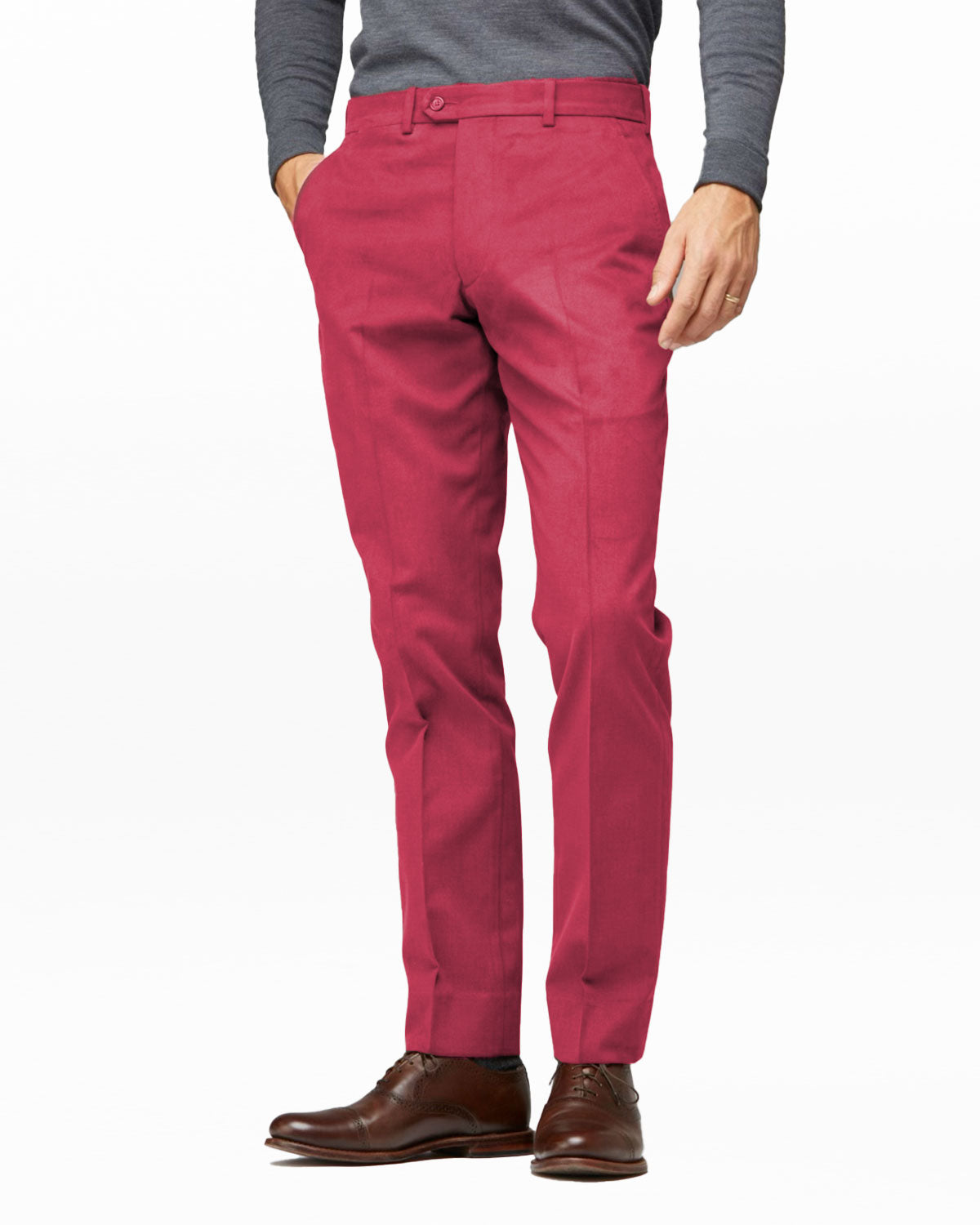 Moleskin Cotton Trouser, Red