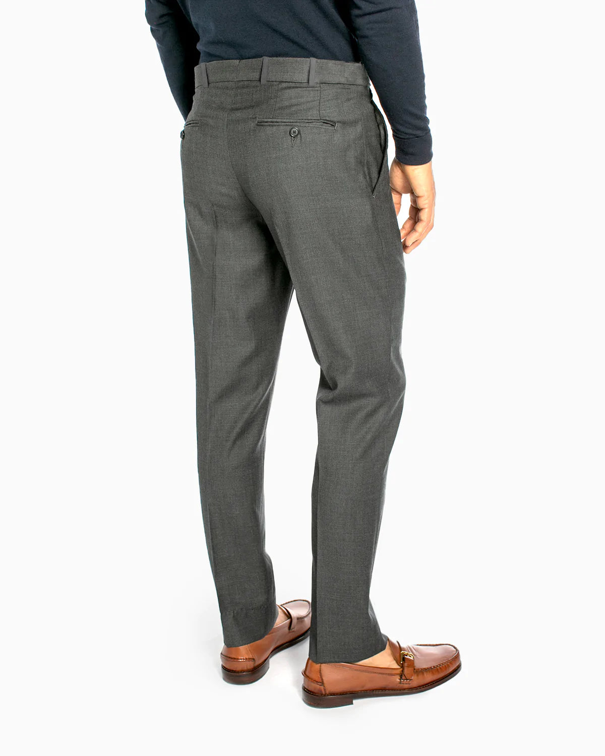 Super 100s Tropical Wool Dress Trouser, Charcoal – Hertling USA