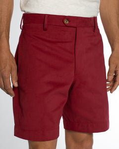 Cotton Stretch Shorts, Red