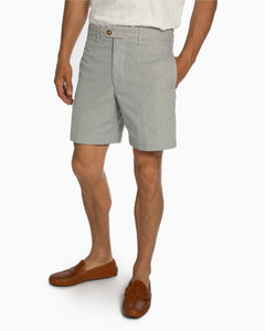 Cotton Stretch Shorts, Java Stripe