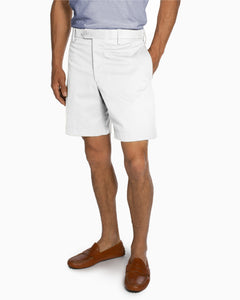 Cotton Stretch Shorts, White